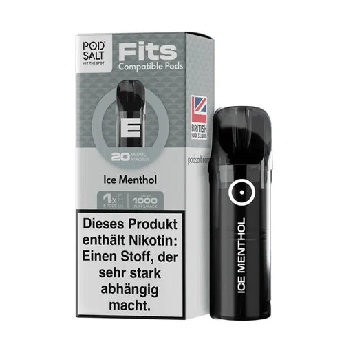 Pod Salt Fits Pods – Ice Menthol – 20mg/ml (3Stück pro Packung)